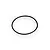 A single black rubber O-ring gasket for an RC boat, shown against a plain white background.
