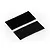Two rectangular strips of black adhesive-backed hook and loop fastener tape on a white background.