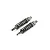 Two gunmetal grey Rovan adjustable RC shock absorbers with black coil springs, shown against a white background.