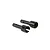 Two black steel RC rear wheel drive axles shown against a plain white background.