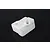 A white plastic Rovan fuel tank for an RC vehicle, shown from a high angle against a black background.