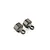 Two gunmetal grey Rovan aluminium RC shock caps shown from an angled perspective on a white background.