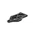 A black plastic RC car front lower suspension arm shown from a high angle against a white background.