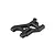 A black plastic rear lower suspension arm for an RC vehicle, shown from an elevated angle against a white background.