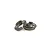 Two gunmetal grey Rovan aluminium shock bottom retainers for RC vehicles.