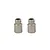 Two gunmetal grey Rovan aluminium front upper shock brace columns standing side by side against a white background.