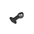 A black plastic Rovan servo saver arm component isolated on a white background.