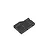 A black plastic Rovan steering servo mount component shown from an angled top-down perspective against a white background.