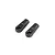 Two black plastic RC car rod ends shown from a top-down angle against a white background.