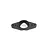 A black plastic Rovan servo saver component for RC vehicles, featuring a central circular opening and two side mounting points.