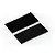 Two rectangular strips of black adhesive-backed hook and loop fastener tape on a white background.