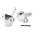 Two silver GPM Racing aluminium steering hubs for RC cars, shown from different angles with bearings installed.