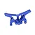 A blue anodized aluminium rear shock tower for an RC vehicle, featuring the GPM Racing logo.
