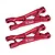 Two red anodized aluminium rear lower suspension arms for RC cars, featuring the GPM Racing logo.
