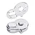A silver GPM Racing aluminium motor mount and gear cover set for RC vehicles, shown from two different angles against a white background.