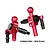 Two red and black GPM Racing steering hubs for RC cars, featuring L and R markings, isolated on a white background.