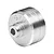 A silver GPM Racing aluminium differential case for RC vehicles, shown from a side-angle view against a white background.