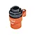 GPM Racing orange aluminium 23T servo horn with integrated servo saver mechanism against a white background.