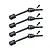 Four black GPM Racing carbon steel CVD driveshafts with matching grub screws arranged on a white background.