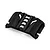 A black plastic battery cover for an RC vehicle, featuring a textured, vented design.