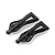 Two black plastic front lower suspension arms for Xinlehong RC vehicles, shown from an angled top-down perspective on a white background.
