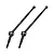Two black GPM Racing carbon steel rear CVD driveshafts for RC cars, shown against a white background.