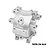 A silver GPM Racing aluminium rear differential housing for RC vehicles, featuring a machined 7075-T6 aluminium construction.