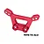 A red anodized aluminium front shock tower for an RC car, featuring the GPM logo and 7075-T6 ALU text.