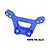 A blue anodized aluminium front shock tower for an RC car, featuring the GPM logo and 7075-T6 ALU text.