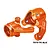 A pair of bright orange GPM Racing aluminium steering hubs for RC cars, marked with L and R for left and right sides.