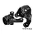 Two black GPM Racing aluminium steering hubs for RC cars, marked L and R, on a white background.