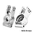 A pair of silver GPM Racing aluminium rear hubs for RC cars, featuring multiple mounting holes and pre-installed bearings.