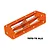An orange GPM Racing aluminium intake grate for RC boats, featuring a 7075-T6 aluminium construction and mounting holes.