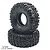 Two black Reefs RC 1.9 inch Crux crawler tyres stacked on a white background, featuring aggressive tread patterns and embossed branding.