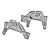 GPM Aluminium Front Shock Towers 2Pcs - Grey SIlver SCX6028-GS
