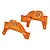 GPM Aluminium Front Shock Towers 2Pcs - Orange SCX6028-OR