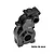 A black GPM Racing aluminium transmission housing for RC cars, featuring engraved branding and 7075-T6 aluminium material markings.