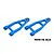Two sky blue GPM Racing aluminium front upper suspension arms for RC cars, featuring 7075-T6 alloy construction.