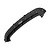 A black GPM Racing aluminium front bumper mount for RC cars, shown from an angled perspective against a white background.