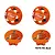 GPM Aluminium 17mm Wheel Lock Nuts 4Pcs - Orange MAK010A-OR