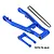 GPM Aluminium +30mm Swing Arm with Pull Rod & Chain - Blue MX3057-B