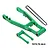 GPM Aluminium +30mm Swing Arm with Pull Rod & Chain - Green MX3057-G