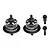 GPM Aluminium Front and Rear Complete Differentials 2Pcs - Black TXMM1137S-BK