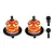 GPM Aluminium Front and Rear Complete Differentials 2Pcs - Orange TXMM1137S-OR