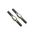 Two RC Maker GR.5 titanium steering turnbuckles with threaded ends and a central hexagonal adjustment section.