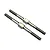 Two silver-coloured titanium RC steering turnbuckles with threaded ends and a central hexagonal adjustment section.