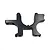 RC Maker Aluminium Front Left V2 Bulkhead 1Pc - Black RCM-SP-2066