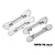 Four silver GPM Racing aluminium suspension mounts for RC cars, labeled RF, RR, FF, and FR, arranged on a white background.