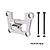 A silver GPM aluminium front bulkhead mount for RC cars, shown with two long black screws and two nuts on a white background.