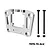 GPM Racing silver aluminium rear bulkhead mount for RC cars, shown with two long black screws and two nuts on a white background.